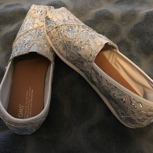 Size 8 Toms shoes with some pretty sequins!